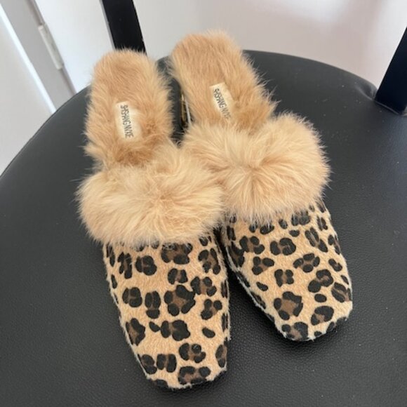 Cheetah and Fur Shoe - Shishang NVXIE - Size 43 (US Women's 10.5) - Picture 1 of 5
